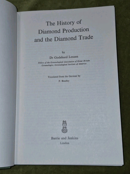 The History of Diamond Production and the Diamond Trade (1966) Godehard Lenzen6
