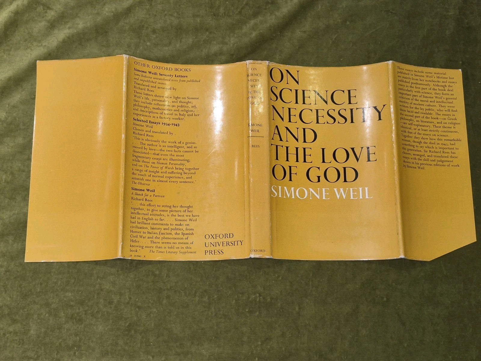 Simone Weil On science, necessity, and the love of God 19683