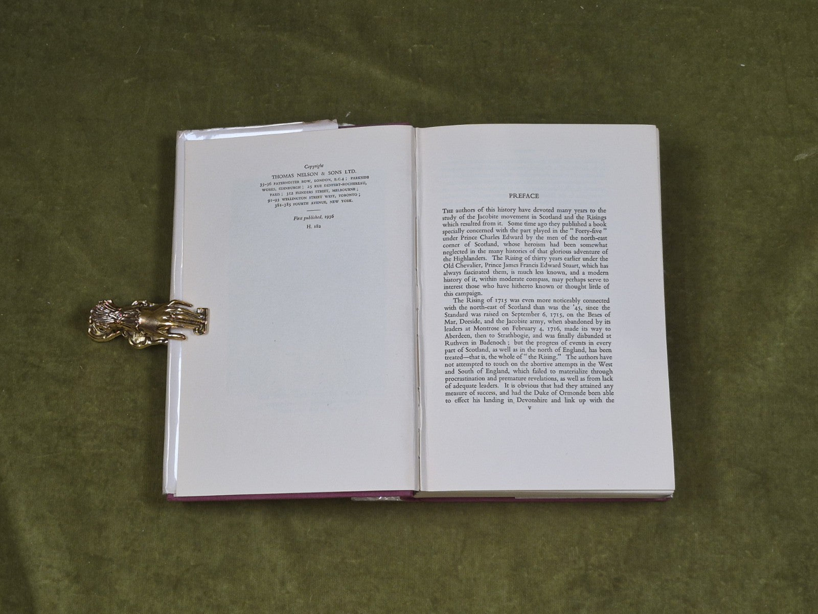 1715 The Story of the Rising Alistair & Henrietta Tayler - 1936 Ist HB5