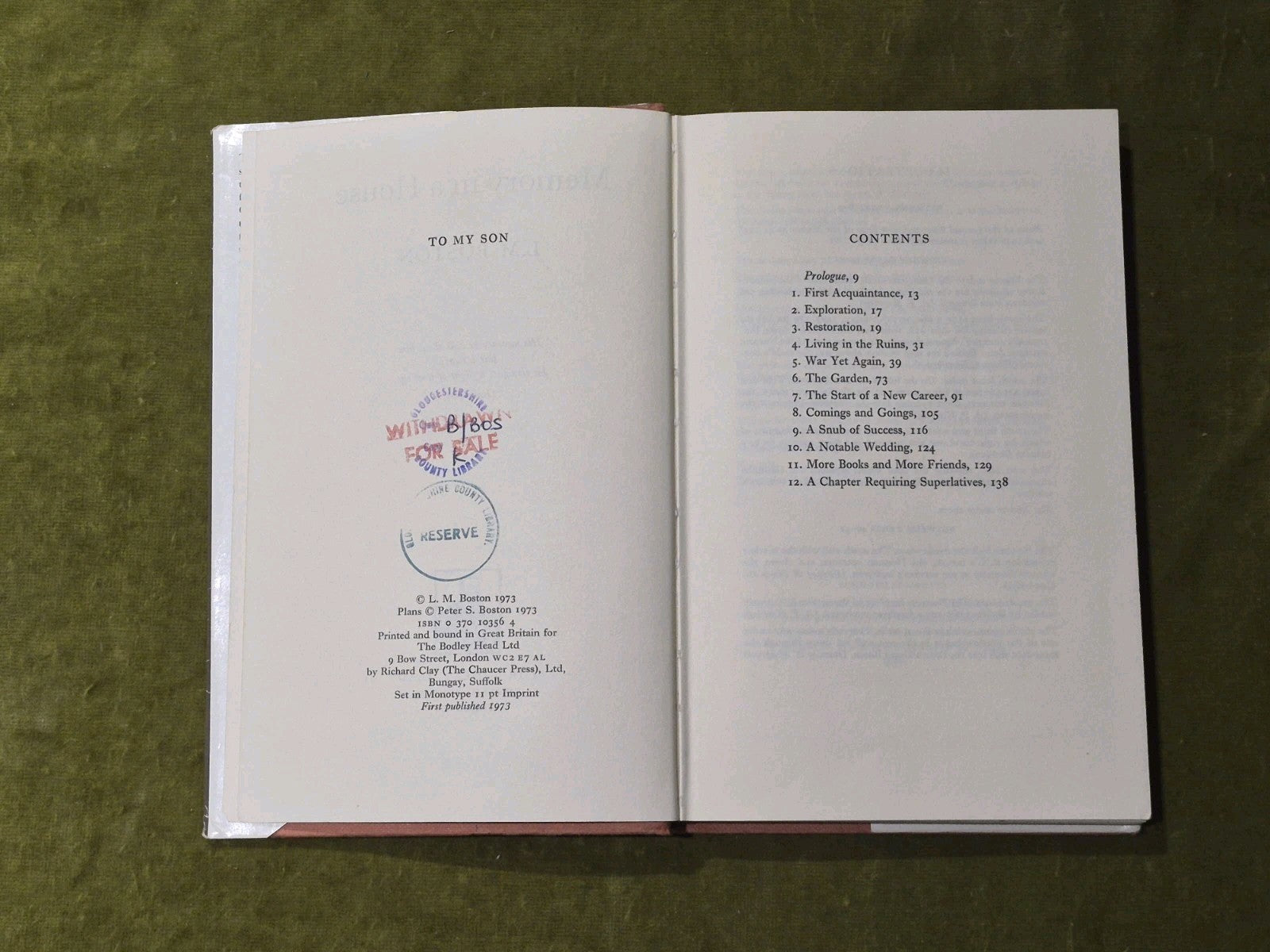 Memory in a House by L. M. Boston - The Bodley Head 19735