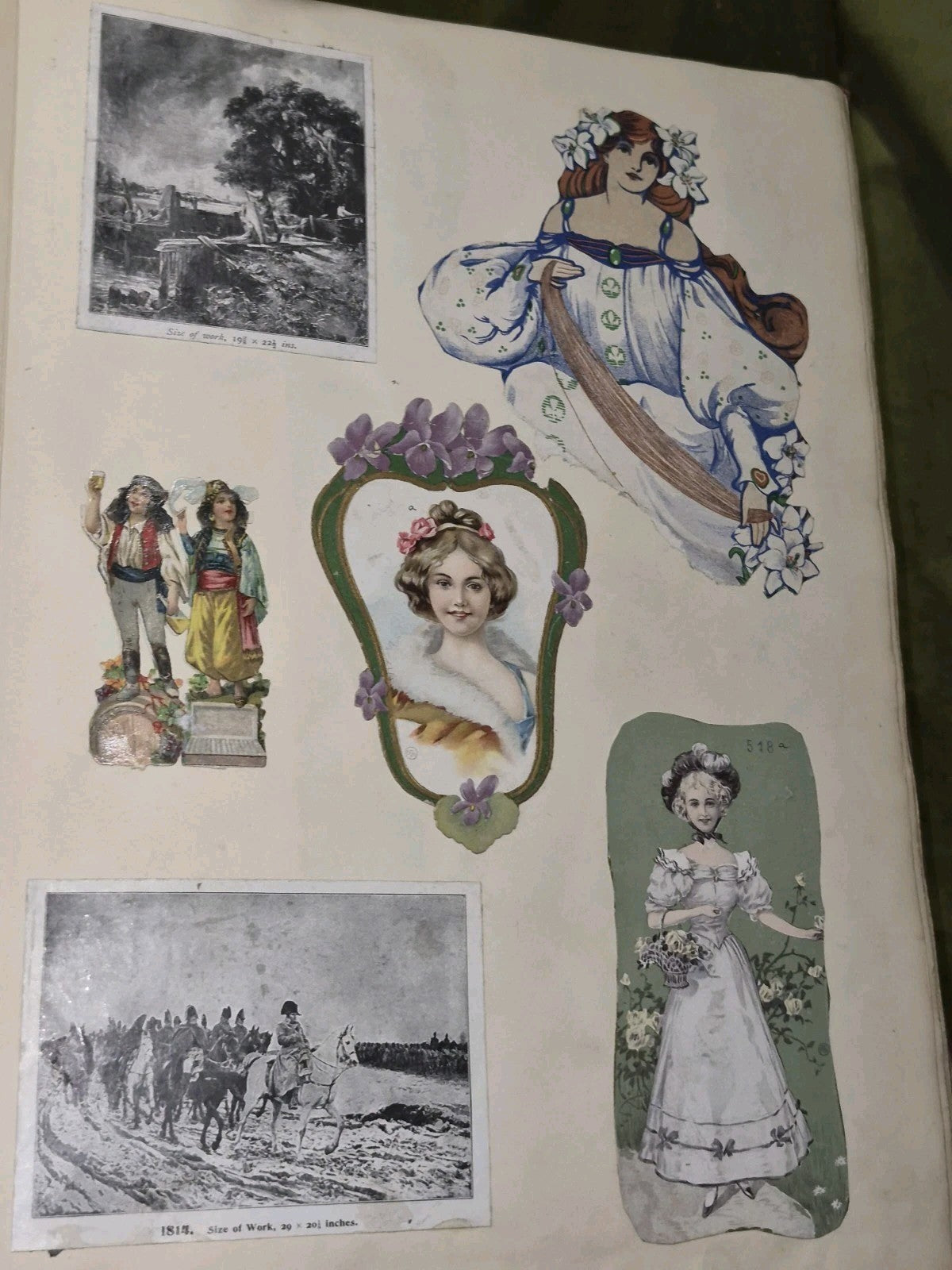 Edwardian Scrapbook Louis Wain & Fashion plates Full 80 pages  ephemera 16x11"10