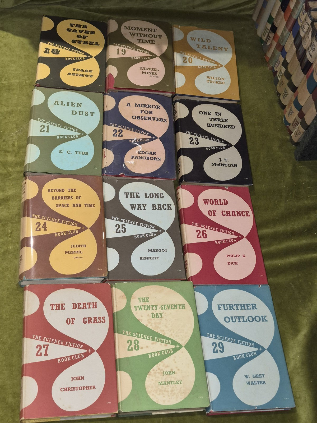 Science Fiction Book Club 1950s Job Lot Dustjacket NEAR COMPLETE Gollancz SFBC7