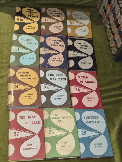 Science Fiction Book Club 1950s Job Lot Dustjacket NEAR COMPLETE Gollancz SFBC7
