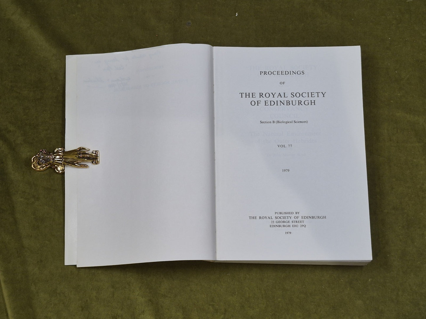 Natural Environment of the Outer Hebrides (vol. 77) J. Morton Boyd (editor) 19794