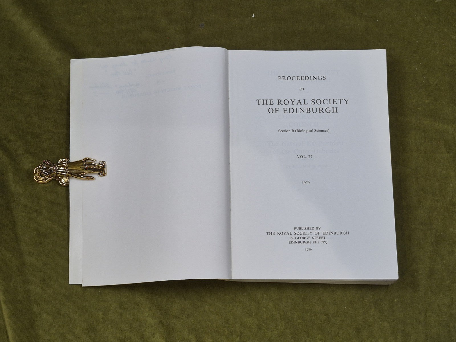 Natural Environment of the Outer Hebrides (vol. 77) J. Morton Boyd (editor) 19794