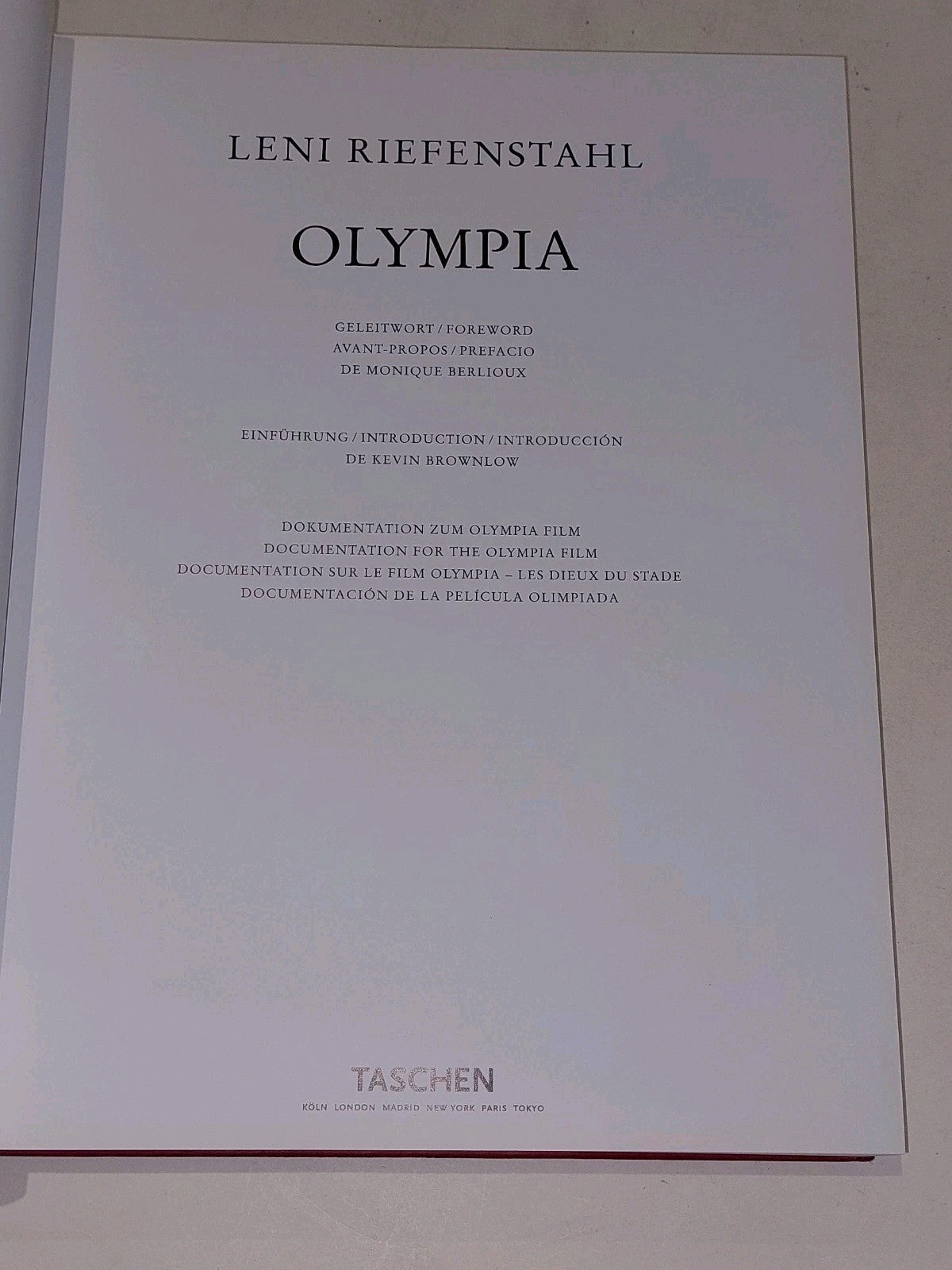 Olympia by Leni Riefenstahl [Taschen] 2002 large Hb book3
