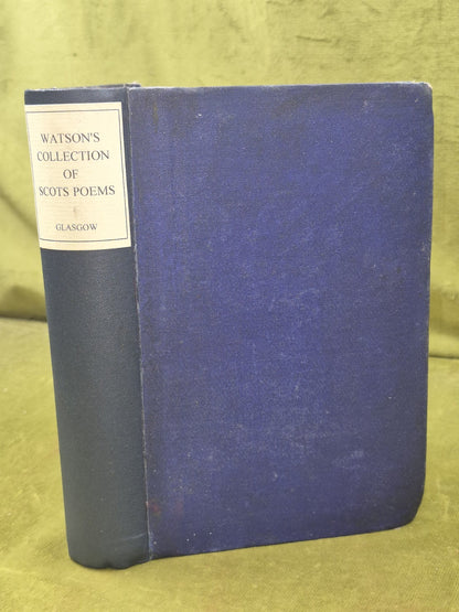 Watson's Choice Collection of Comic and Serious Scots Poems 1869 Glasgow0