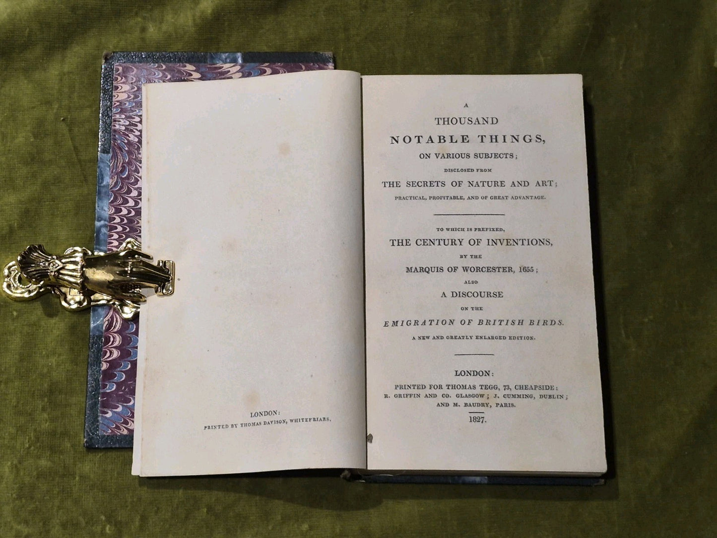 A Thousand Notable Things on Various Subjects - 1827 Hardcover5