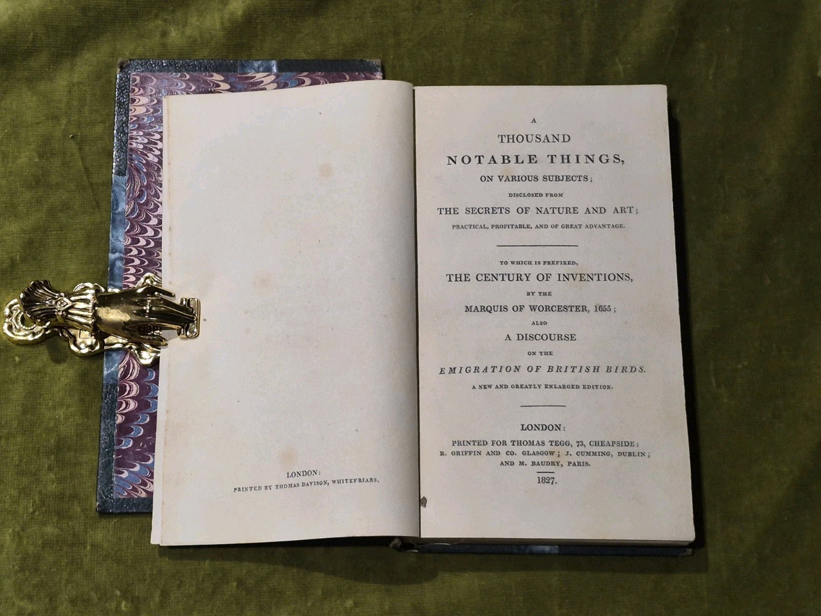 A Thousand Notable Things on Various Subjects - 1827 Hardcover5