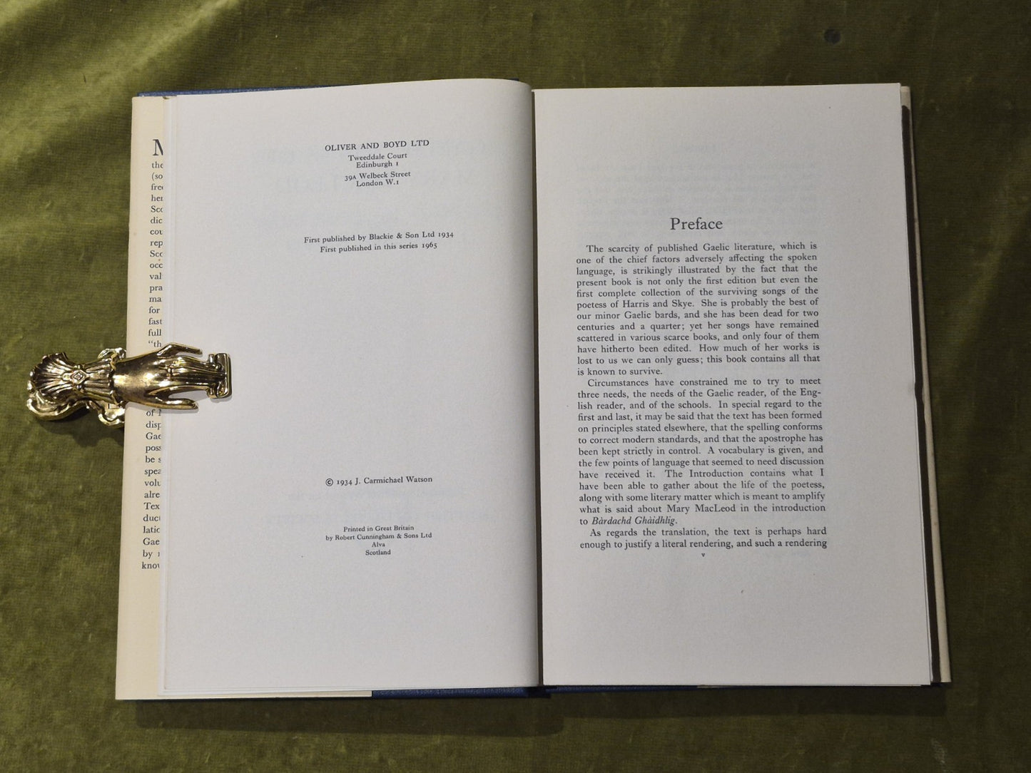 Gaelic Songs Of Mary Macleod Edited By J. Carmichael Watson 19655