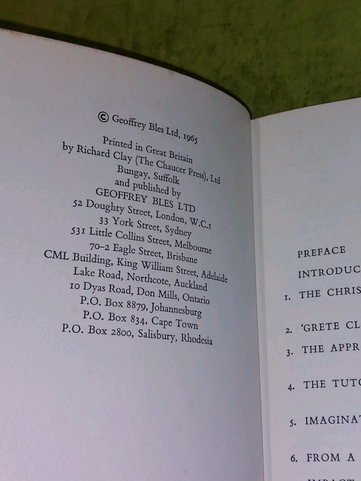 Light on C. S. Lewis, edited Jocelyn Gibb [Geoffrey Bles] 1st edition 1965 HB DJ5