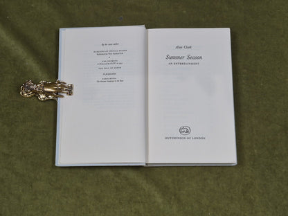 Summer Season : An Entertainment - Alan Clark , Hutchinson of London 1963 1st HB3