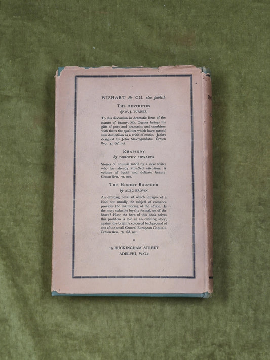SOLITARIA - V. V. Rozanov , Wishart 1927 1st English Ed HB DJ1