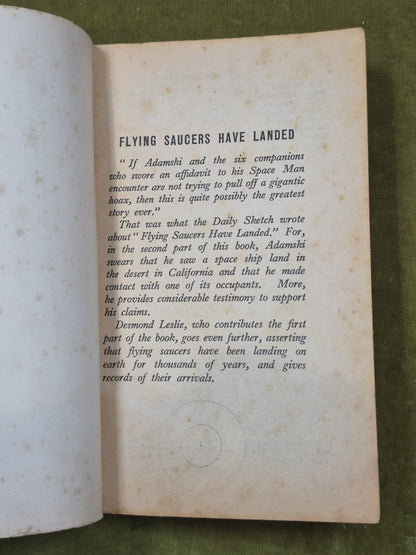 Flying Saucers Have Landed 1957 Desmond Leslie Panther Book Paperback4