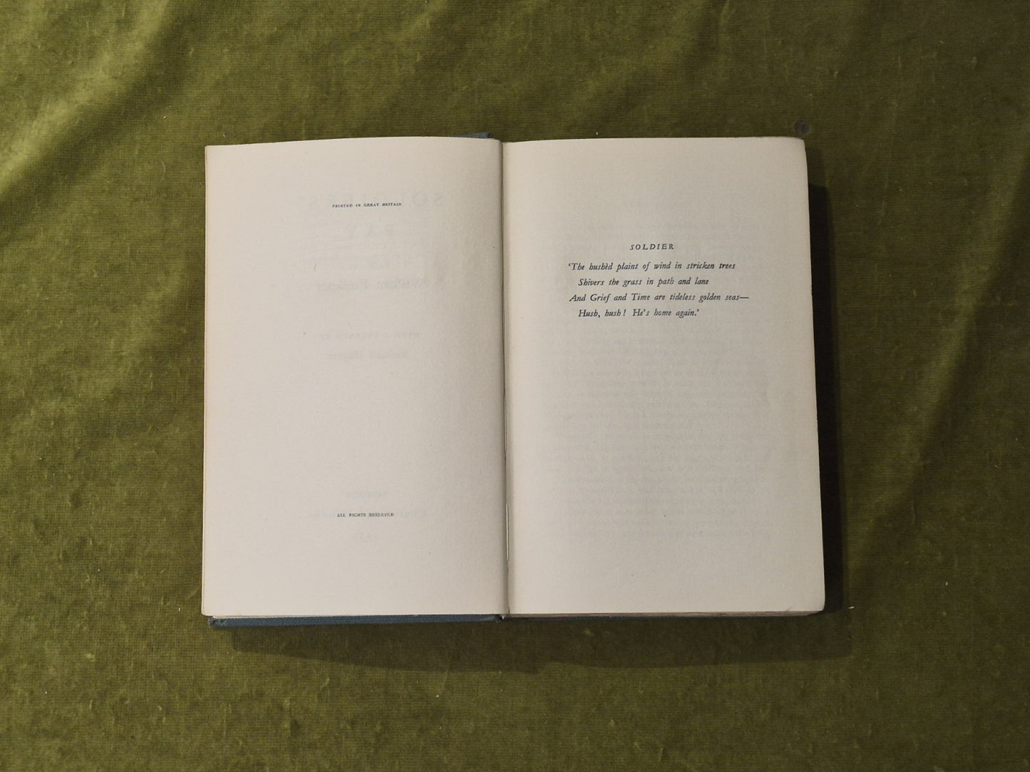 Soldiers' Pay - William Faulkner , Chatto & Windus 1930 scarce 1st Ed HB5
