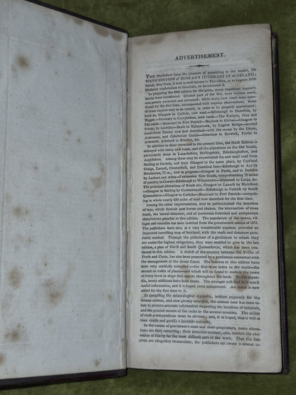 1827 Duncan's Itinerary of Scotland with the Pricipal Roads to London Sixth ed.5