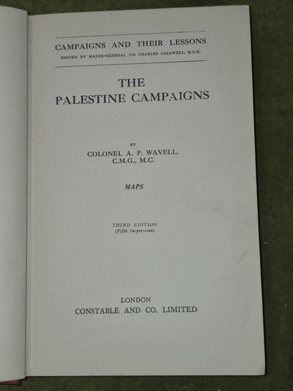 The Palestine Campaigns - Colonel A P Wavell5