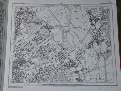 Stanford's Library Map of London and its Suburbs 24 Sheets (1980) Harry Margary10