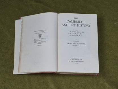 The Cambridge Ancient History Volume 1 - Egypt & Babylonia 19234