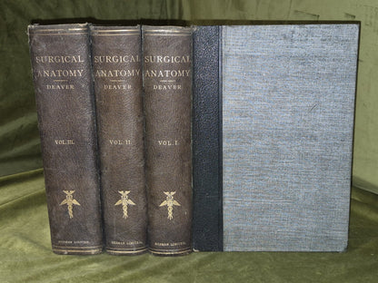 Surgical Anatomy Vols. 1 to 3, (1901-1903) John B. Deaver. London: Rebman0