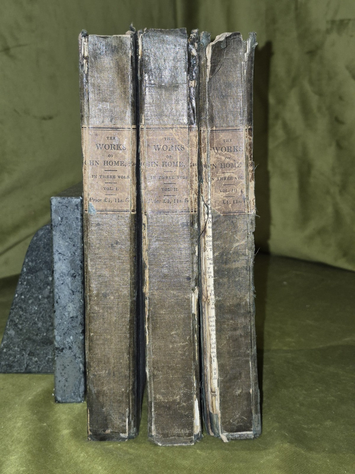 The Works of John Home Esq (1822 First) Complete Set of 3 Volumes0