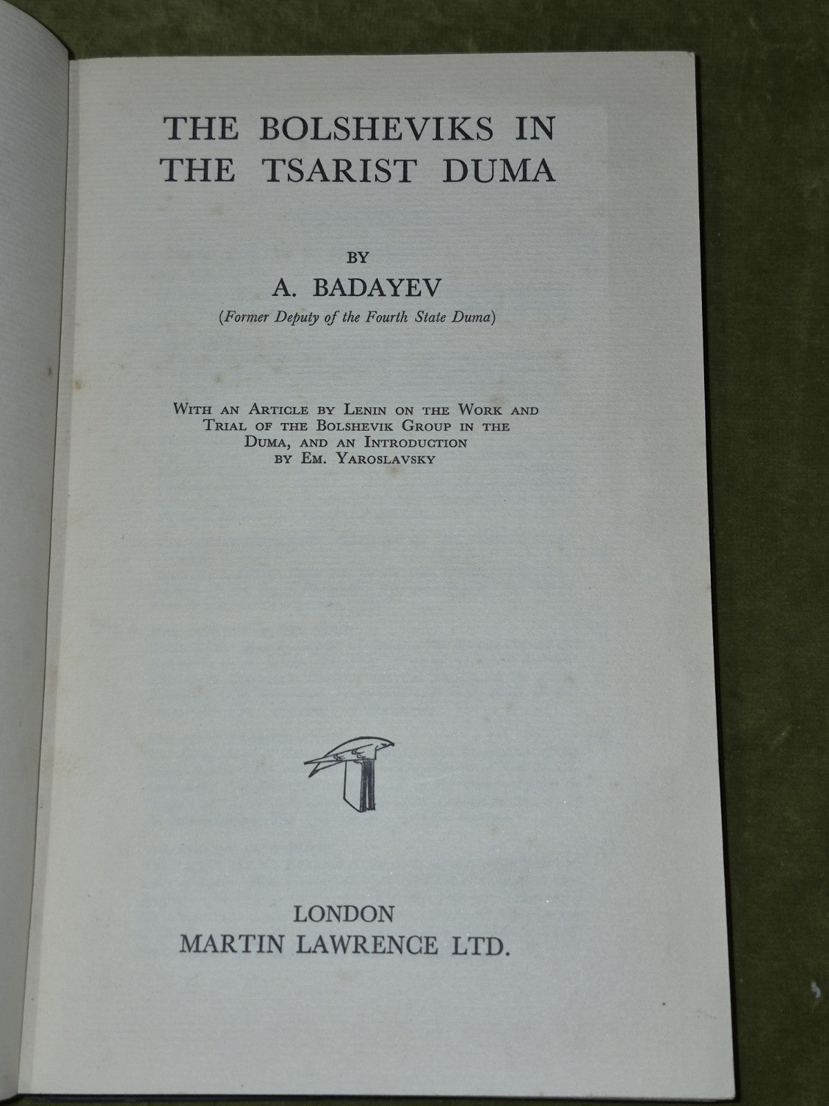 The Bolsheviks in the Tsarist DUMA (1929 First Edition) A. Dadayev Lenin5