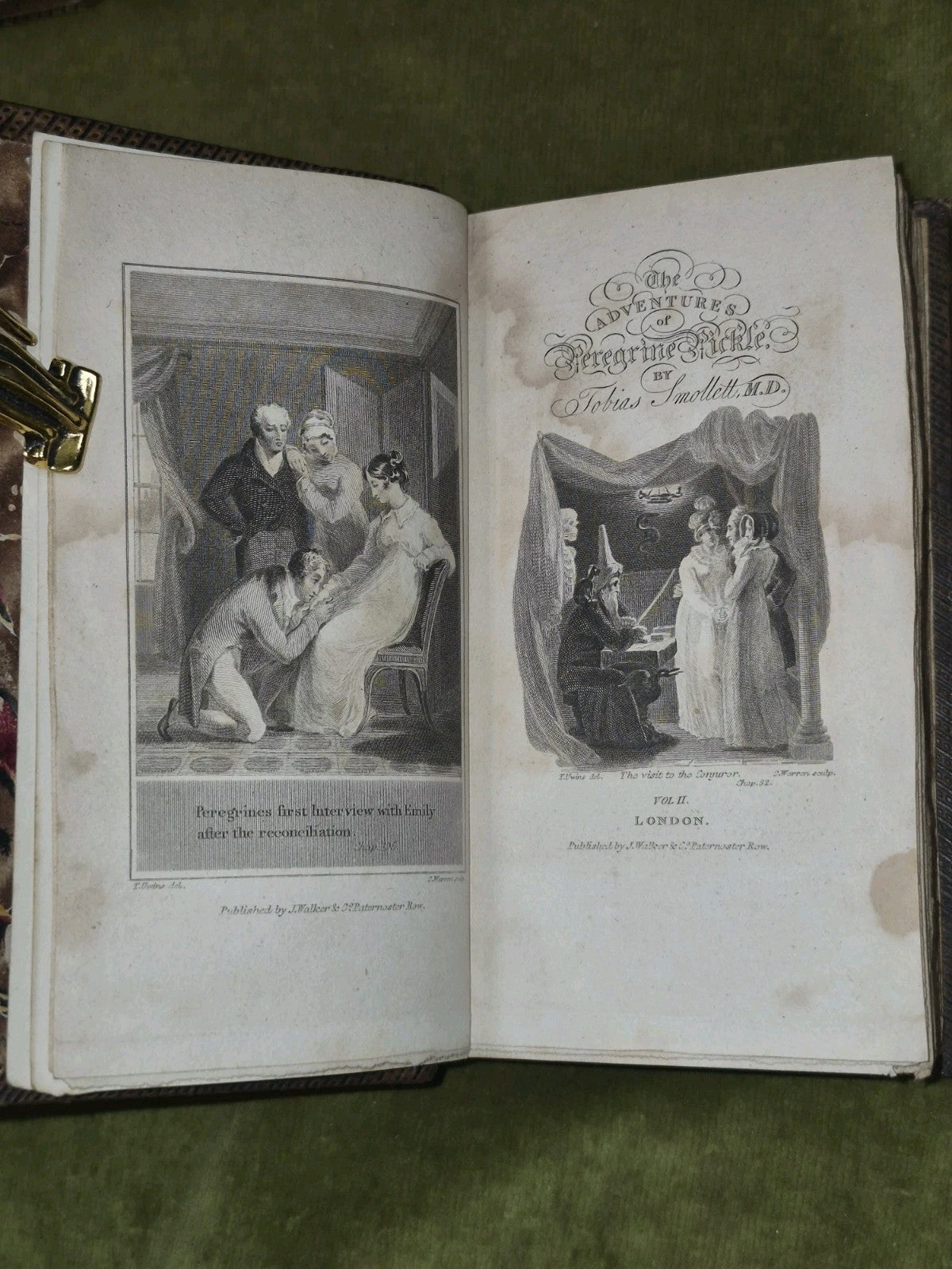 T Smollett Peregrine Pickle Humphry Clinker Roderick Random 1815 Set Leather8