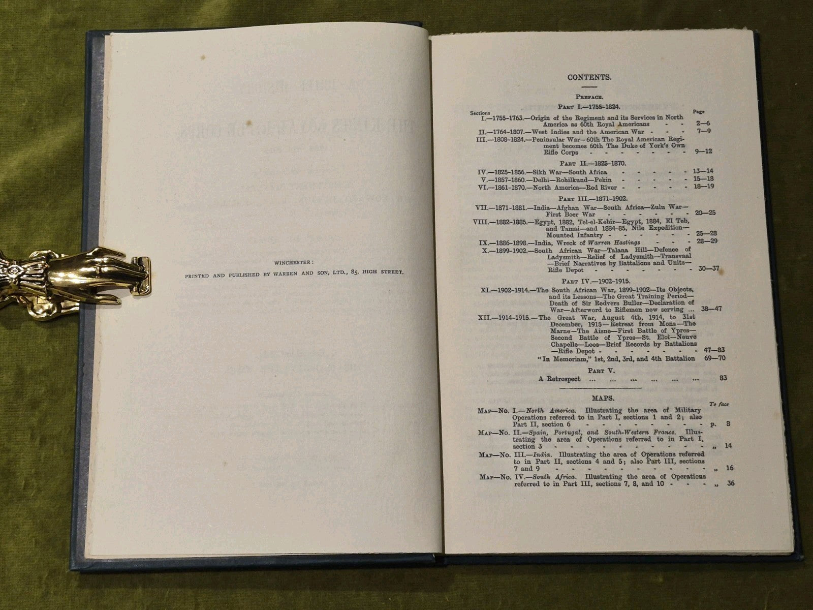 A Brief History of the King's Royal Rifle Corps 1755 to 1915 Second Edition3