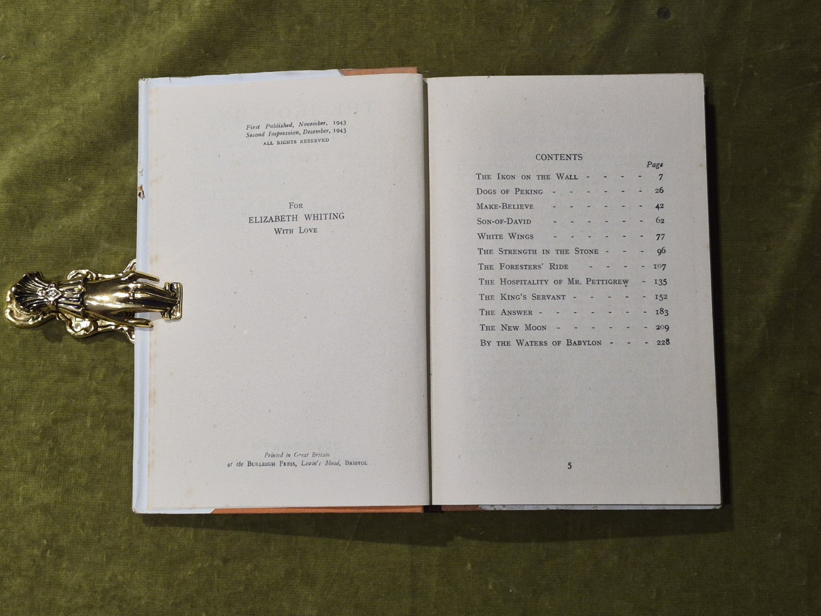 The Ikon on the Wall and Other Stories - Elizabeth Goudge, 1943 1st/2nd HB DJ6