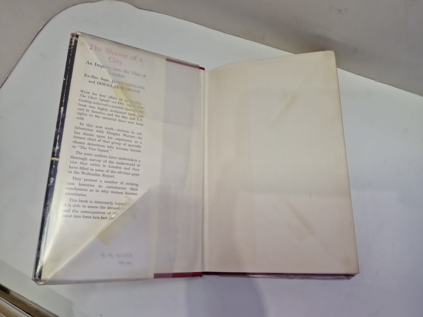 THE SHAME OF A CITY BY EX-DET SUPT JOHN GOSLING & Douglas Warner 1st Ed. 1960 DJ4
