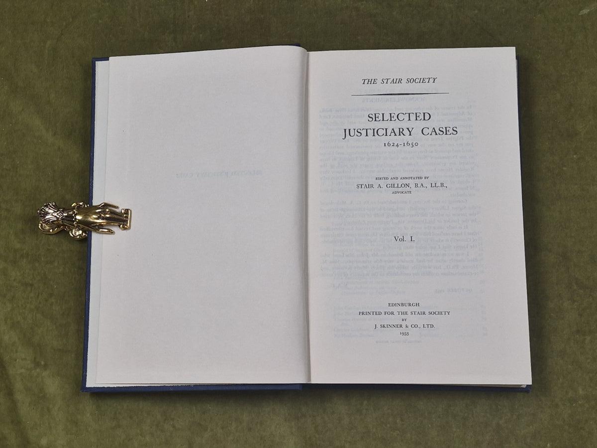 Stair Society 16 - Selected Justiciary Cases, 1624-1650: Volume 13