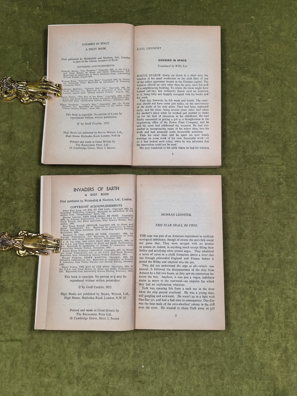 Enemies in Space & Invaders of Earth ed. by Groff Conklin , Brown & Watson 19524