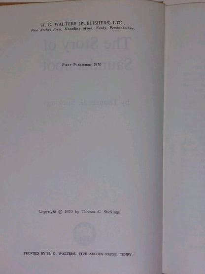 The story of Saundersfoot by Thomas G. Stickings 1970 1st Ed6