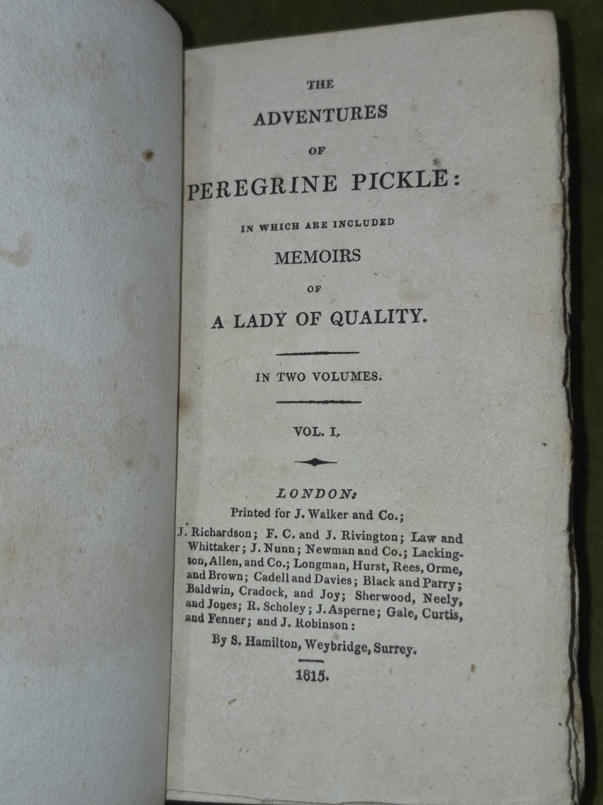 T Smollett Peregrine Pickle Humphry Clinker Roderick Random 1815 Set Leather7