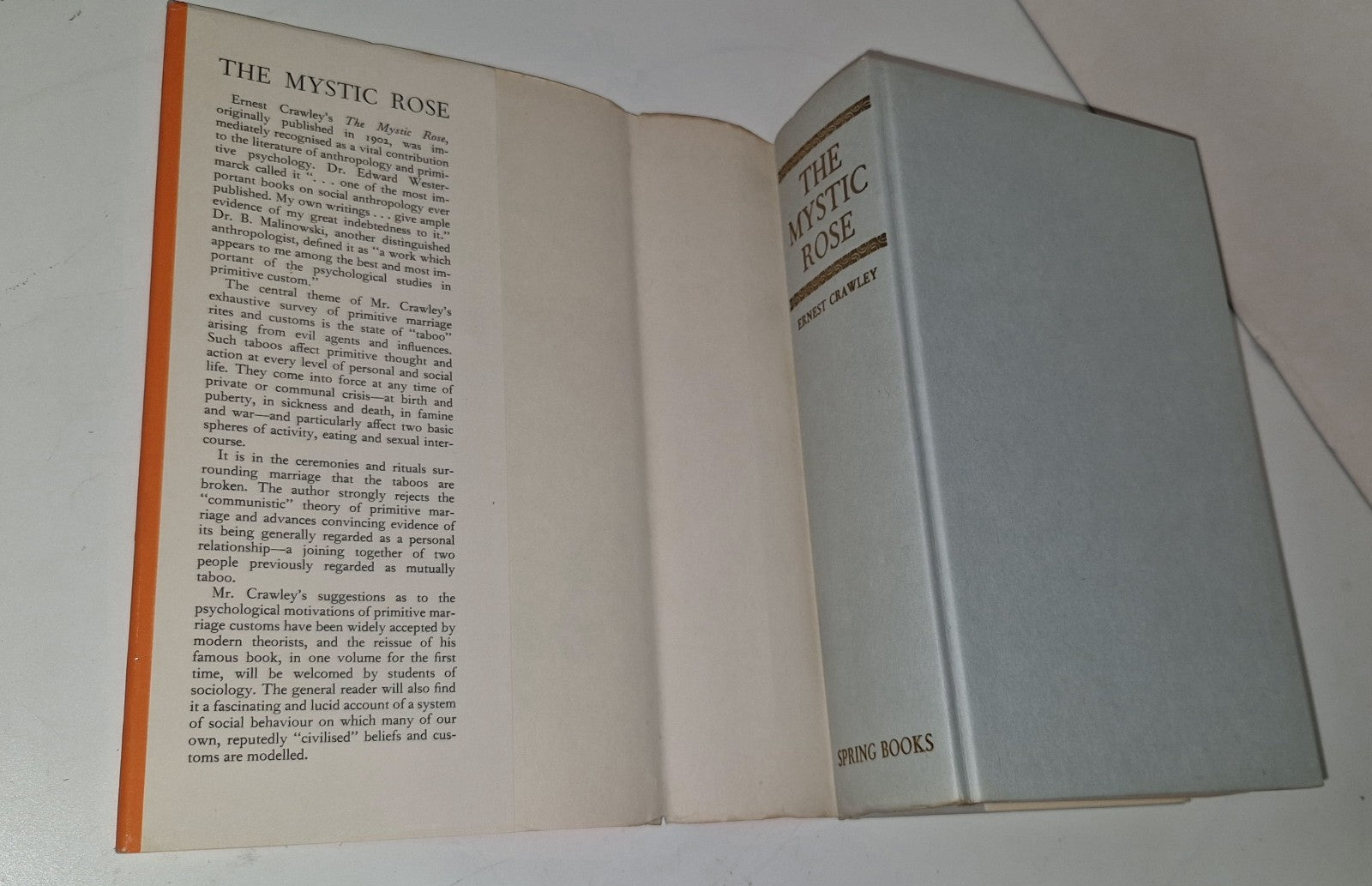 The Mystic Rose (Ernest Crawley & Theodore Besterman  1965 both volumes in one 4