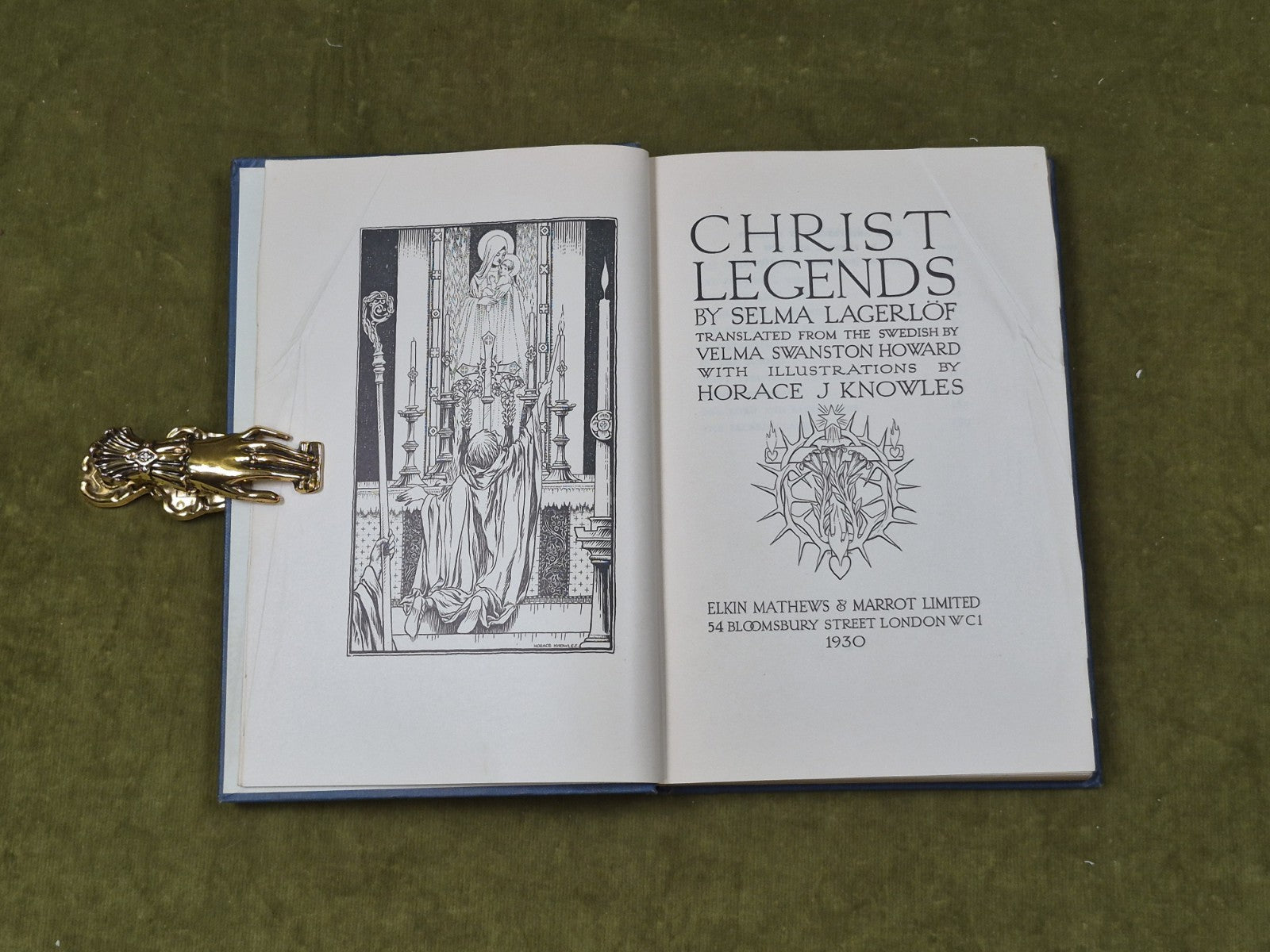 Christ Legends by Selma Lagerlof - Elkin Matthews 1930 reprint illustrated HB4