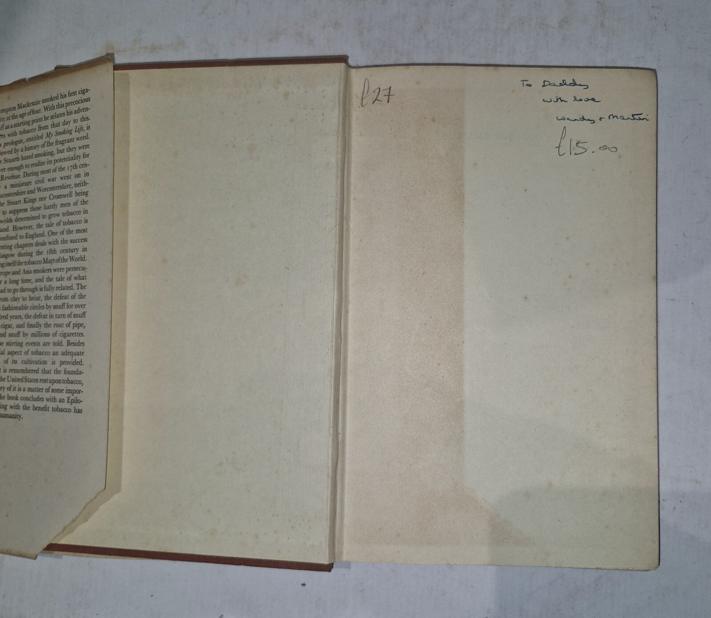 Sublime Tobacco by Compton MacKenzie 1957 With Dustjacket. Chatto & Windus3