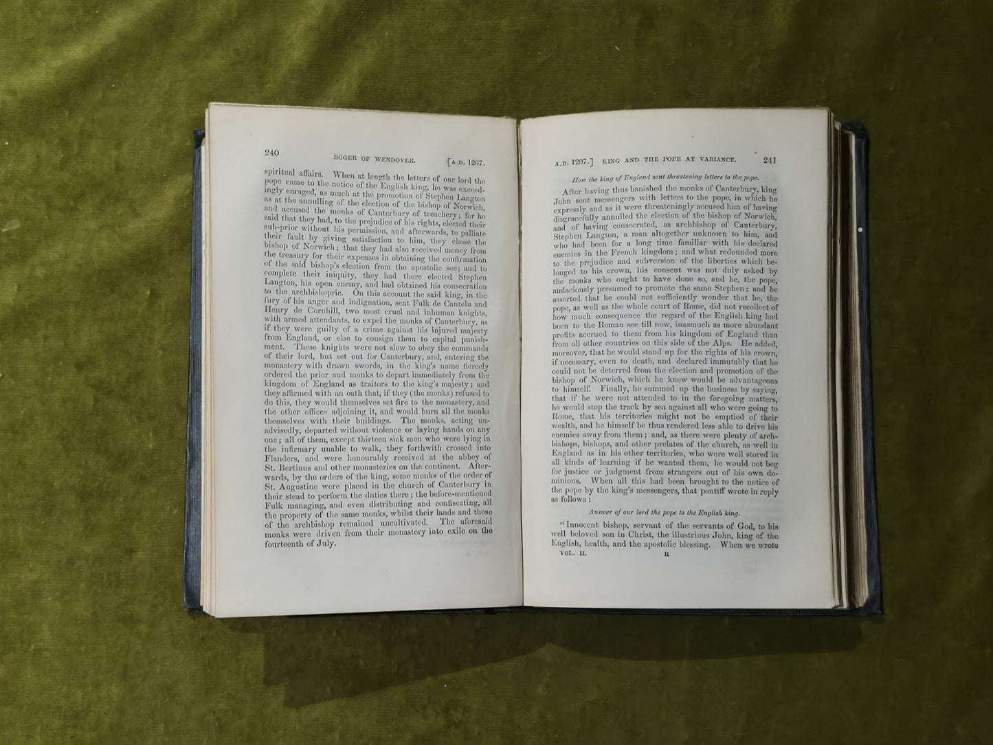 Roger of Wendover's Flowers of History in 2 Vols - G A Giles , Henry G Bohn 18497