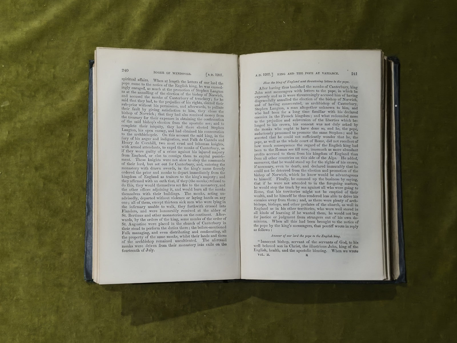 Roger of Wendover's Flowers of History in 2 Vols - G A Giles , Henry G Bohn 18497