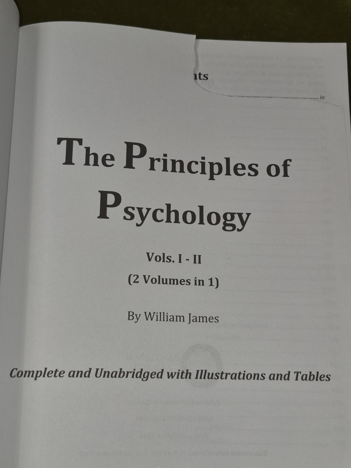 The Principles of Psychology, Vols. 1-2 (2 Volumes in 1)3