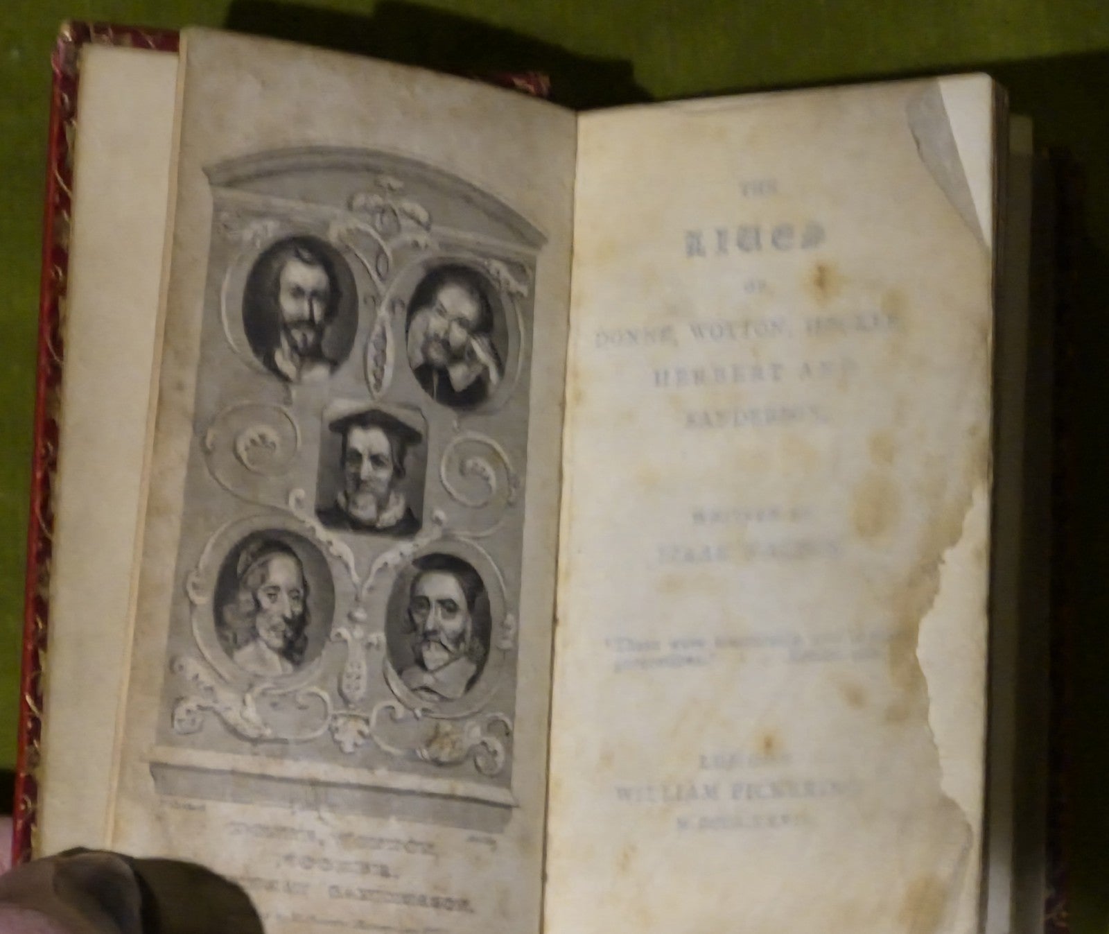 1827 Izaac Walton's Lives John Donne etc Miniture Leather Fine Binding R. Nelson5