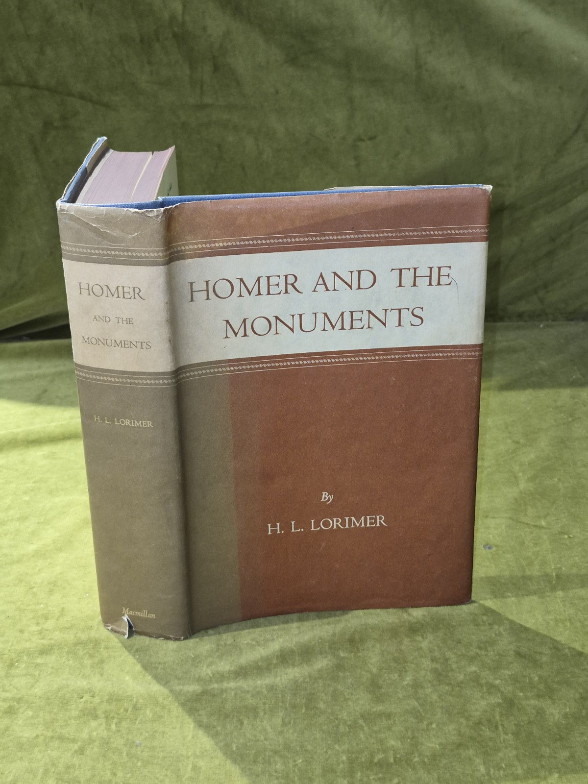 Homer and the Monuments - H.L. Lorimer , Macmillan 1950 1st HB DJ0