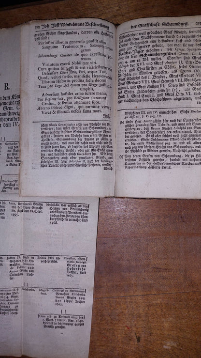 Sammlung  Historie  Schaumburg 1751 German Book, Collection Of 4 In 1 Binding 19