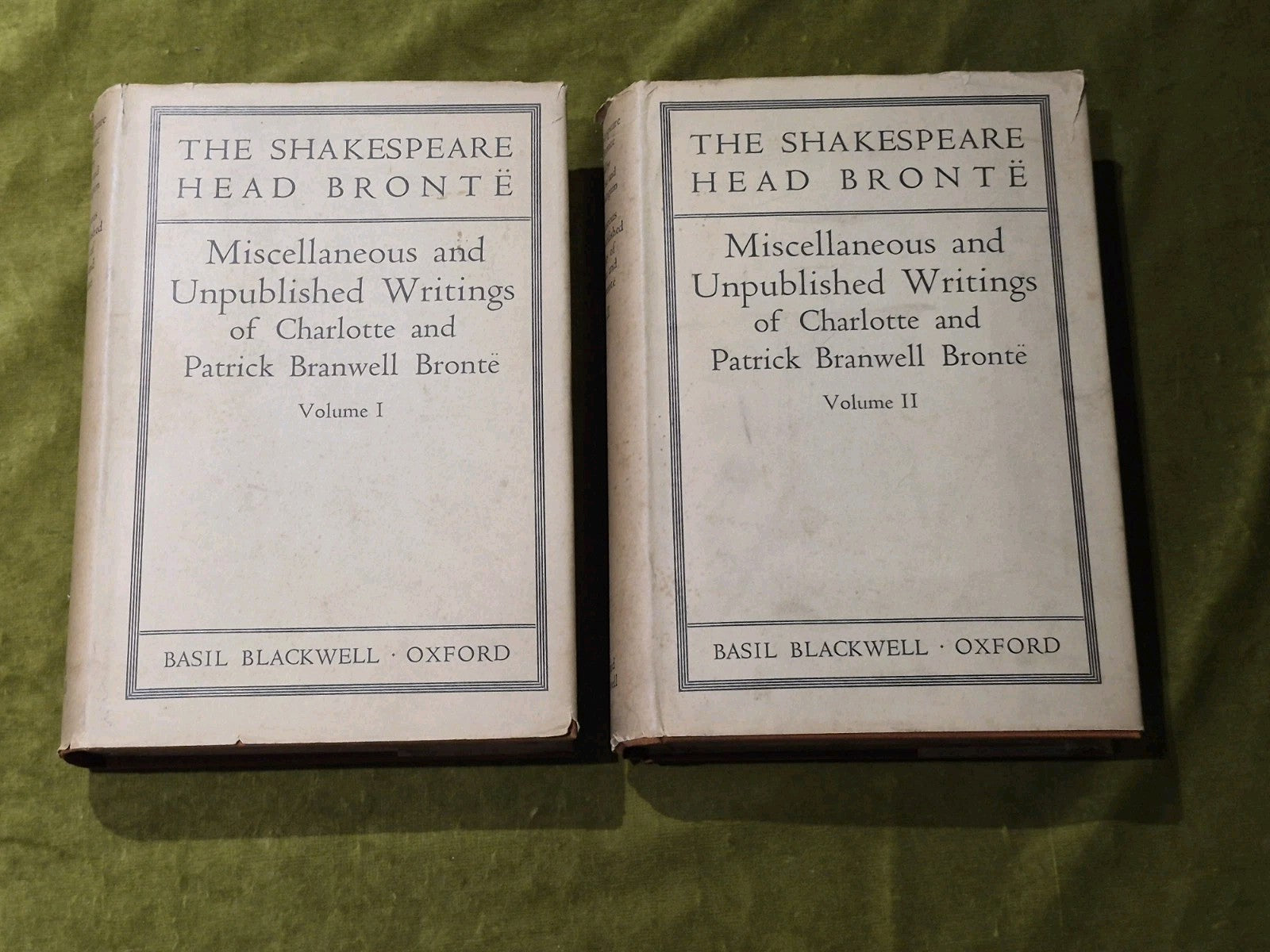 The miscellaneous and unpublished writings of Brontë in 2 Vols 1936 1st HB DJ0
