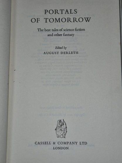 Portals of Tomorrow August Derleth UK First Edition Cassell & Company 19563