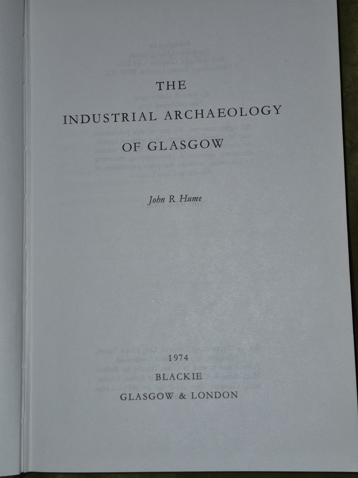 Industrial Archaeology of Glasgow by John R. Hume (HB, 1974)4