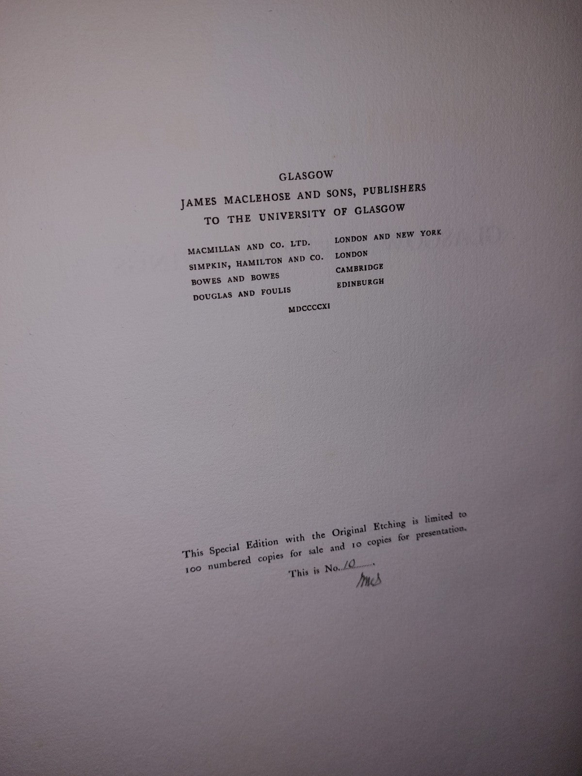 Glasgow Fifty Drawings by Muirhead Bone (1911) Limited Special Edition T R Annan2