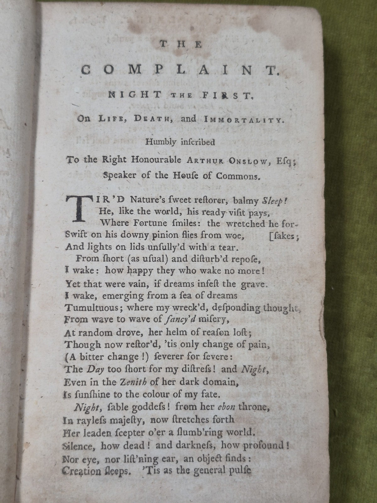 The Complaint or Night-Thoughts Edward Young 1771 For Restoration6