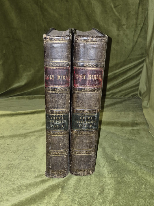 John Brown’s Self Interpreting Bible. Both Volumes (complete) Blackie Circa 18450