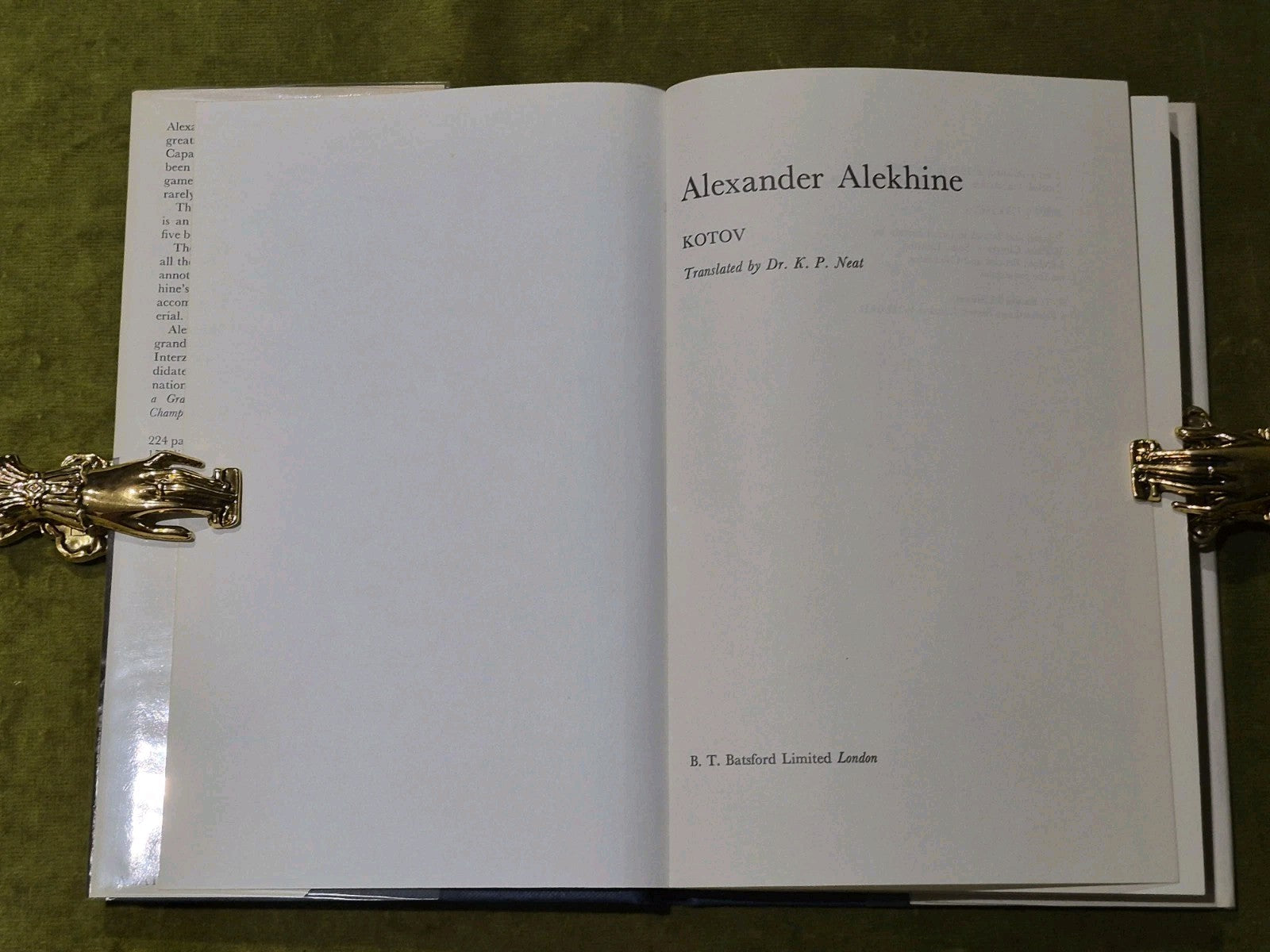 ALEXANDER ALEKHINE By A Kotov - 1975 1st edition Hardcover with dust jacket3